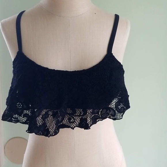 GB Girls Laced Swim Top - Picture 1 of 7